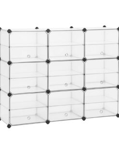 SONGMICS Würfelregal mit Tür für Wohnzimmer und Schlafzimmer - weiß LPC502W
