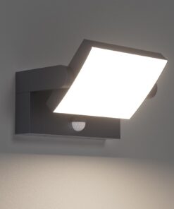 Klighten 24W Außenwandleuchte mit Bewegungsmelder für Terrasse und Eingang, Anthrazit, Neutral Weiß 4000K