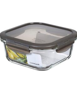 Frischhaltedosen Glas LocknLock OVEN GLASS | 750 ml | 155 x 155 x 69 mm | Kühlschrank & Spülmaschine kompatibel | Borosi