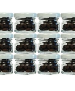 hocz Sturzgläser Mini Gläser 12er Set 30ml | Weißer Deckel | Für Imker Honiggläser Marmeladengläser Einmachgläser