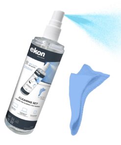 Bildschirmspray für Monitore und Smartphones, 250ml, Mikrofasertuch enthalten | Reinigungsset für Mbps, 250ml, Mikrofas