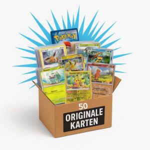 50 Original Pokémon Karten Deutsch - garantiert 3 Reverse Holo & 2 Rare - Sammler & Kinder für perfektes Spielzeug