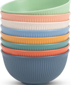 Wiederverwendbar Bowl Müslischalen 8er Set - Geschirrspüler & Mikrowelle Safe für Grillpartys