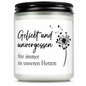 Trauerkerze Geschenk Duftkerze Trost Licht Erinnerung