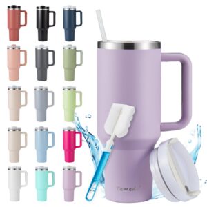 Thermodrinkbecher Temede 40oz Strohhalm Henkel,Kaffeebecher Temede Thermobecher 40oz Tragbar,Kaffeebecher Temede 40oz Va