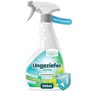HomeBugProtect Ungeziefer Spray - effektives Insektenspray für Insektenbekämpfung in der Wohnung - Wirkt effektiv gegen