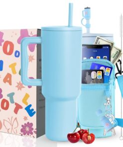 40 oz vacuum-isolierte Edelstahl-Doppelwand Wasserflasche mit Griff & Strohhalm - perfekt für Reisen & EveryDay-Verbrauc