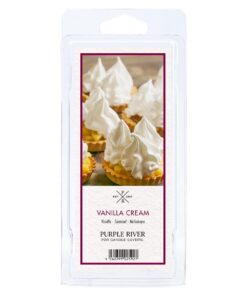 Purple River Duftwachs Vanilla Cream für Duftlampe | 4er Set | Raumduft für Aromatherapie | 6h Duftdauer je Wax Melt P