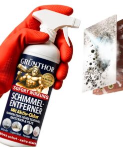 Schimmelentferner Extra Stark 500 ml – Aktiv-Chlor gegen Schimmel & Bakterien – Schnell wirksam – Deutsche Qualität