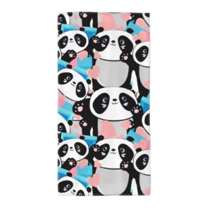 Panda Handtücher Mikrofaser sehr saugfähig 30,5 x 61 cm Bad-Strand-Fitnessstudio-Spa