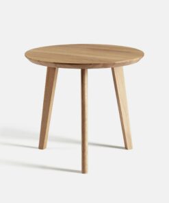 BestLoft.de Coffee Table rund klein Holz Eiche Hell (Durchmesser: 50cm / getHeight: 45cm)