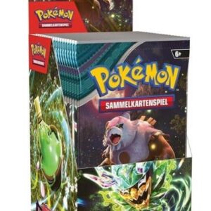 Pokémon Karmesin & Purpur Maskerade im Zwielicht Display mit 18 Boostern + Heartforcards® Versandschutz für Sammler - Pe
