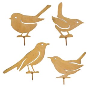 Vonavira Rost Vogel Gartendeko für Draußen Herbstdeko Outdoor Metall Outdoor Garden Figure Vintage Garden Decoration
