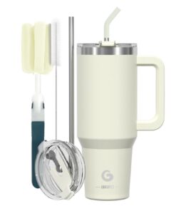 Thermobecher BIGRD Beige 1.2L Doppelwandig BPA-frei To Go Kaffee Trinkflasche Sport Auslaufsicher