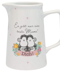 Sheepworld Kännchen "Beste Mama" | Porzellan Milchkanne, Geschenk-Banderole, für Mama | Geburtstag, Muttertag, 46878