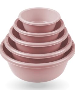 Bestgoodies Kunststoff Mixing Bowl Set für Küche - 5er-Pack 0,7L - 6L|Rührschüssel|Backจองying