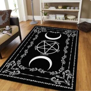 QMETOS Dreifacher Mond Wahrsagerei Teppich für Wohnzimmer 80x120cm