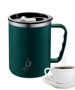 Isolierte Kaffee Tasse Edelstahl Thermal Becher 500ML Grifffestlich Für Tragbar Heißes Und Kaltes Getränk