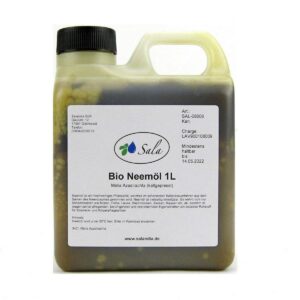 Sala Neemöl kaltgepresst BIO für Hauswife im Haushalt bei Reinigung und Küchenpflege 1000 ml (1 L Kanister) Sala Neemö