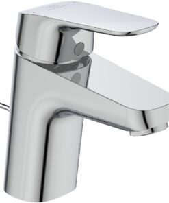 Ideal Standard B1708AA Wassersparender Bad-Wasserhahn mit Ablauf und Mischbatterie für Sparsame Badetränke und Chrom-Ter