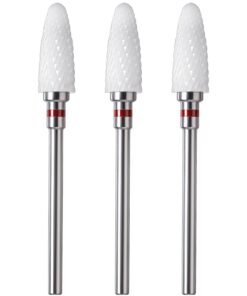 Sibba Nagelbohrer Bits 3 Stück Acrylnägel Hartmetall Bohrwerkzeug Professionell für Maniküre und Pediküre schnell bohren