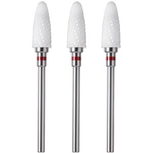 Sibba Nagelbohrer Bits 3 Stück Acrylnägel Hartmetall Bohrwerkzeug Professionell für Maniküre und Pediküre schnell bohren