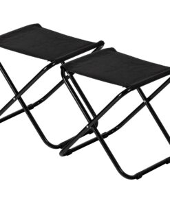 Harbour Housewares Klapphocker faltbar leicht - 2er Set Schwarz