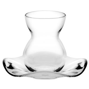 Cay Bardagi Teegläser Set 6x Teeglas + 6x Untertasse für Teeenthusiaste bei Tagesgeboten mit Glaskern und Silberlegierun