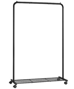 SONGMICS Rollenkleiderständer, belastbar bis 40 kg, für die ganze Familie im Schlafzimmer HSR25BK SONGMICS Schwarzer R