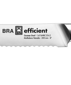BRA Efficient Edelstahl Brotmesser - Grau Für Professionelle - идеale Größe 3x5x34 cm - Schnelles und Effizientes Brotss