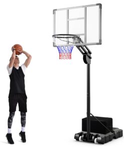 COSTWAY Basketballkorb Outdoor - Mobile und tragbar - Ideal für Kinder und Erwachsene - 135/143-305 cm Höhenverstellung