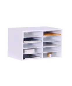 Relaxdays Bambus Dokumentenablage, 10 Fächer DIN A4, Home Office Organizer