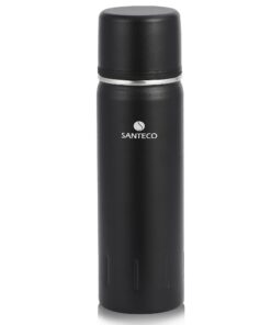 SANTECO Thermoskanne Thermosflasche Edelstahl 24H Kalt & 12H Heiß für Sport und Ausflüge, BPA-Frei, 1L Auslaufsicher Iso