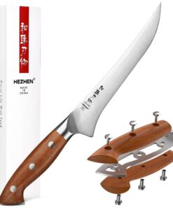 HEZHEN Fischmesser Professionell, Rostfreier Stahl Ausbeinmesser, Leicht Flexible Klinge
