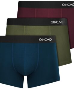QINCAO Bequeme Boxershorts Herren - Atmungsaktiv & Ohne Etiketten | Perfekt für Reisen | OEKO-TEX STANDARD 100