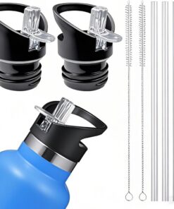 Super Sparrow Hydro Flask Strohdeckel Ersatz - 2er Set Standard-Mund Schwarz