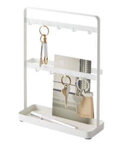 Yamazaki 2777 SMART Schlüsselständer Minimalistisch Weiß Stahl 20 x 7.5 x 27 cm