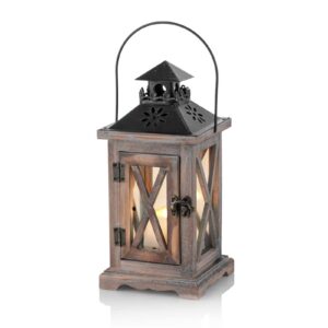 Sziqiqi Vintage Windlichtthalter für Draußen Rustikale Hochzeit Dekorative Laterne Bauernhaus Stil 28cm
