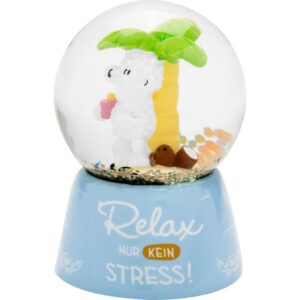 Sheepworld Traumkugel mit Relax-Botschaft | Glas.dd Sheepworld Schneekugel für Geschenke | 6,5 cm Hoch, Polyresin Materi