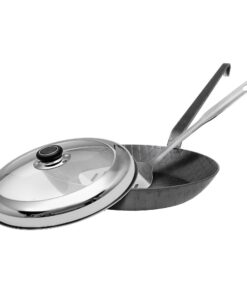 GRÄWE Eisen Bratpfanne Profi edition, Hakenstiel, Ø 28 cm, extra hoher Rand - für Profis und Liebhaber