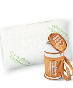 Donnerberg Reisekissen Bambus-Kissen für erholsamen Schlaf | Orthopädisches Nackenkissen | 30x50 cm mit Memory Foam und