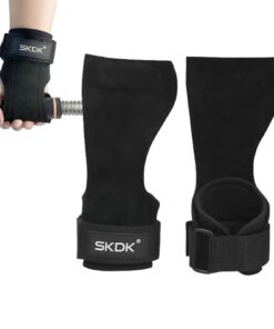 Krafttraining Zughilfen für Frauen und Männer, Rutschfester Fitgriff in Leder, Einstellbar und für Gyminhalte optimalgee