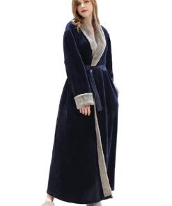 PUTUO Damen Bademantel aus Mikrofaser weich und warm