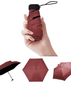 FORKIS Winddichter Reise-Regenschirm, leicht tragbar, Anti-UV-Sonnenschirm für Damen und Herren, Sonnenschirm für Reisen