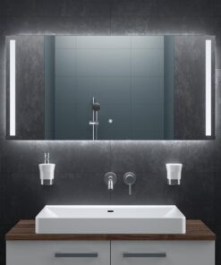 BR Bringer LED Badspiegel - Energiesparend - Anti-Beschlag Funktion - Touch-Schalter und Speicherfunktion (Modell: BRS10