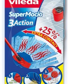Vileda SuperMocio 3Action XL Wischmop - für Haushalte mit vielen Flächen - leicht zu-handen - 14 cm Breite