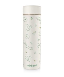 Miniland 89262 NATUR THERMOS CHIP 450ml Isolierflasche für Babynahrung mehrfarbig, Grün Isolierungsfähig, hygienisch, pr