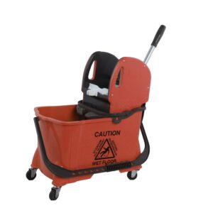 Axis Line | Einfachfahrwagen für Reinigungswagen | 24 Liter Eimer mit Presse | extra Schmutzwasser Eimer klickbar | mitR