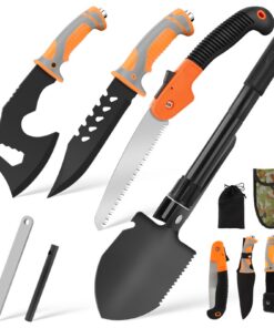 5-in-1 Outdoor Messer-Setsurvival, Klappsage, Outdoor-Klappspaten für Abenteurer, Campings und weitere Outdoor-Aktivität