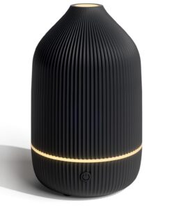 SALUBRITO Ultraschall Aromatherapie Diffuser, 100ml Schwarz für Zuhause und Büro, Geschenk für Frauen